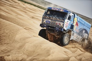 SIlk Way Rally 2013 - Dmitry Sotnikov (driver), Viatcheslav Mizyukaev(co-driver), Andrey Aferin (co-driver) race during the 3rd stage of Silk Way Rally from Volgograd to Astrahan, Russia on July 9th, 2013 // Denis Klero/Red Bull Content Pool // P-20130710-00167 // Usage for editorial use only // Please go to www.redbullcontentpool.com for further information. //