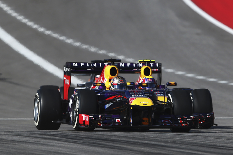 Sebastian Vettel and Mark Webber - Action