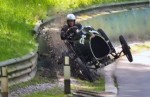 vintage Bugatti crashing